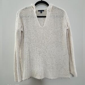 Women's Cream Hooded Sweater By American Eagle